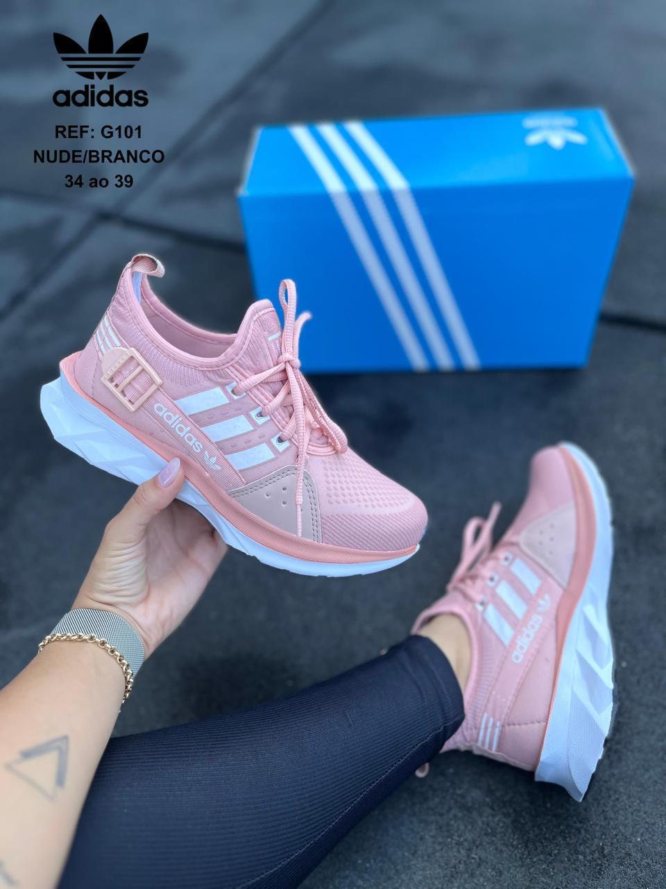 HelenaShop-Zapatillas Adidas G101 – Nude:Branco